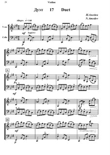 Детский альбом для юных скрипачей: No.17 Duo for Violin and Cello by Nazim Amedov