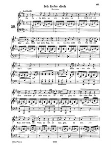 Ich liebe dich (I Love Thee), WoO 123: Para vocais e piano by Ludwig van Beethoven