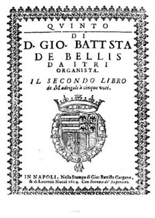 Madrigals for Five Voices: Book II – voice part by Giovanni Battista de Bellis