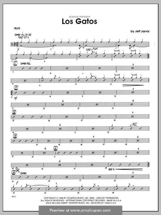 Los Gatos: Drums part by Jeff Jarvis