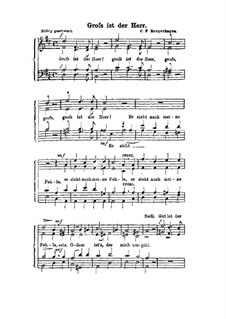 Gross ist der Herr: Singpartitur by Carl Friedrich Rungenhagen