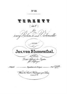 String Trio No.3 in C Major, Op.36: String Trio No.3 in C Major by Joseph von Blumenthal