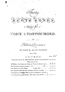 Scots Songs for Voices and Harpsichord: livro I by Robert Bremner