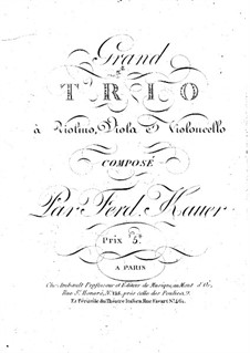 String Trio in E Flat Major: parte do violino by Ferdinand Kauer