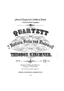 Quartet for Strings in G Major, Op.20: Partes by Theodor Kirchner