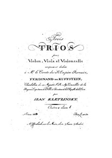 Three String Trios, Op.4: parte do violino by Jan Baptysta Kleczyński