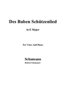 No.26 Des Buben Schützenlied: E Major by Robert Schumann