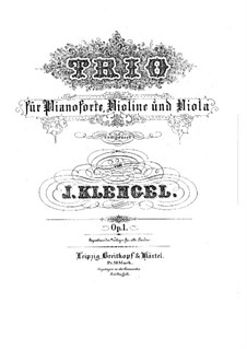 Piano Trio in E Flat Major, Op.1: Partitura completa, Partes by Julius Klengel