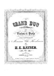 Grand Duo Concertant for Violin and Viola, Op.2: Partes by Heinrich Ernst Kayser