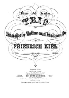 Piano Trio No.3 in E Flat Major, Op.24: Partitura completa, Partes by Friedrich Kiel