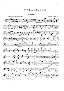 Piano Quartet in G Major, Op.50: Piano Quartet in G Major by Friedrich Kiel