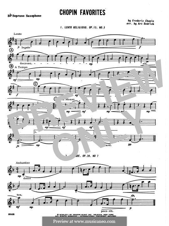 Chopin Favorites: Bb Soprano Sax part by Frédéric Chopin