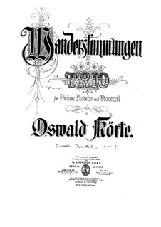 String Trio 'Wanderstimmungen': partituras completas, partes by Oswald Körte