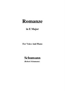 Spanische Liebeslieder (Spanish Love Songs), Op.138: No.5 Romance, Version III (E Major) by Robert Schumann