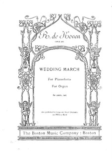 Wedding March for Organ (or Piano), Op.405: Wedding March for Organ (or Piano) by Reginald De Koven