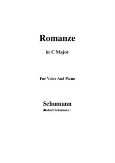 Spanische Liebeslieder (Spanish Love Songs), Op.138: No.5 Romance, Version III (C Major) by Robert Schumann