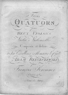 Three String Quartets, Op.26: Três Quartetos de Cordas by Franz Krommer