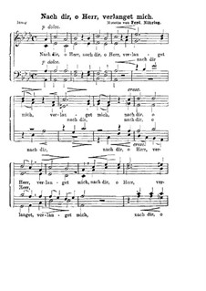 Nach dir, o Herr, verlanget mich: Singpartitur by Ferdinand Möhring