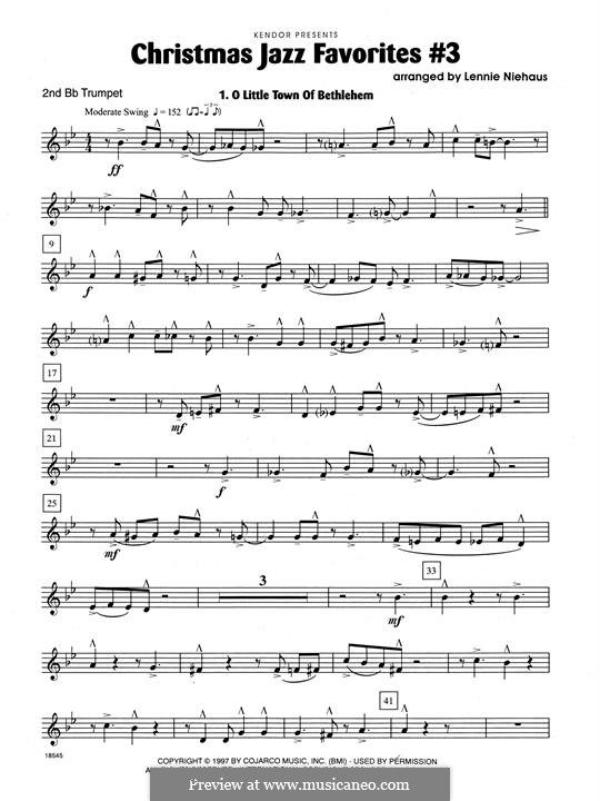 Christmas Jazz Favorites No.3 (Brass Ensemble): 2nd Bb Trumpet part by folklore
