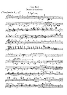 Dante Symphony, S.109: parte clarinetas by Franz Liszt