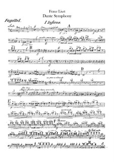 Dante Symphony, S.109: fagotes partes I-II by Franz Liszt