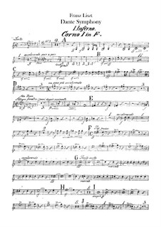 Dante Symphony, S.109: French horns I-IV parts by Franz Liszt