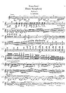 Dante Symphony, S.109: violino parte I by Franz Liszt