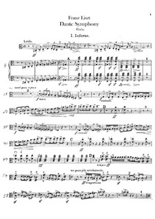 Dante Symphony, S.109: parte viola by Franz Liszt