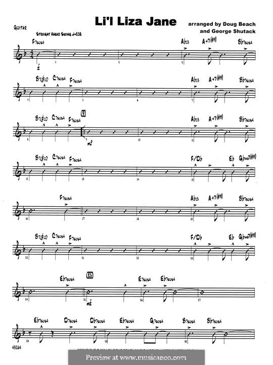 Li'l Liza Jane: parte Guitarra by Doug Beach