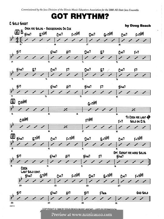 Got Rhythm?: Solo Sheet part by Doug Beach