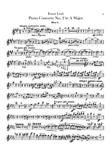 Piano Concerto No.2, S.125: oboes parte I-II by Franz Liszt