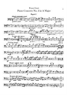 Piano Concerto No.2, S.125: fagotes partes I-II by Franz Liszt
