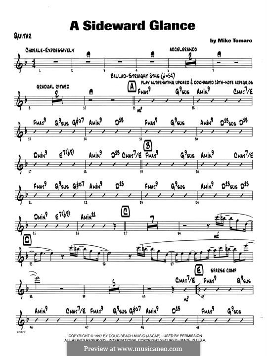 A Sideward Glance: parte Guitarra by Mike Tomaro