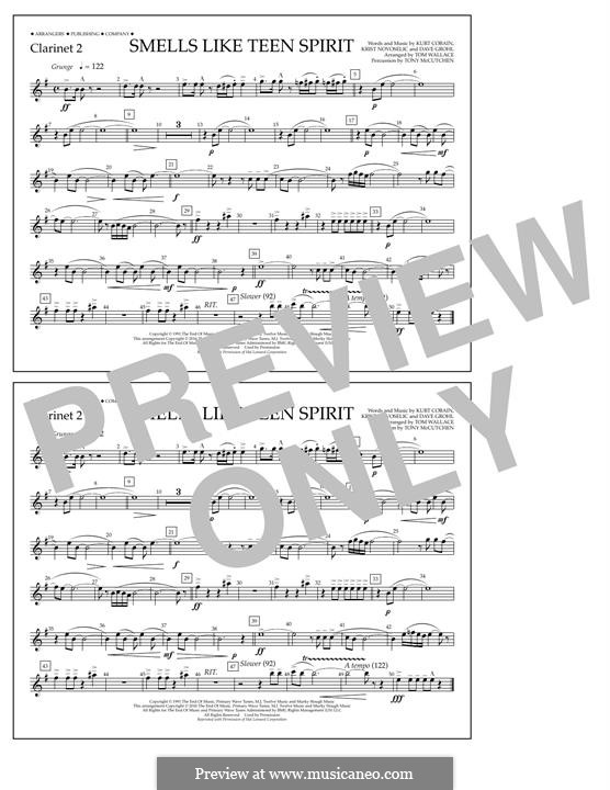 Marching Band version by Tom Wallace: Clarinet 2 part by David Grohl, Krist Novoselic, Kurt Cobain