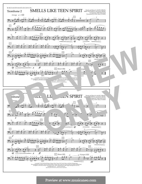Marching Band version by Tom Wallace: Trombone 2 part by David Grohl, Krist Novoselic, Kurt Cobain