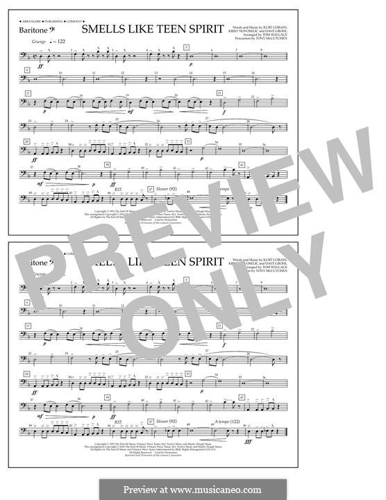 Marching Band version by Tom Wallace: Baritone B.C. part by David Grohl, Krist Novoselic, Kurt Cobain