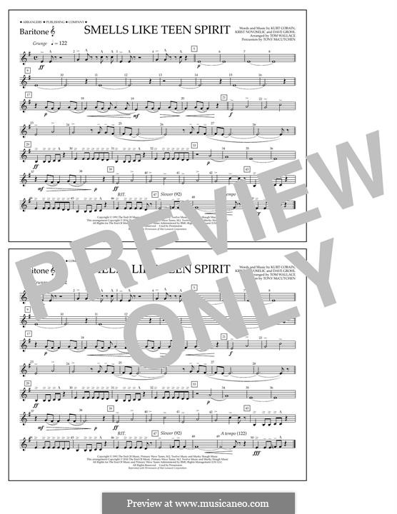 Marching Band version by Tom Wallace: Baritone T.C. part by David Grohl, Krist Novoselic, Kurt Cobain