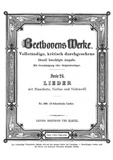 Twelve Scottish Songs, WoO 156: Twelve Scottish Songs by Ludwig van Beethoven
