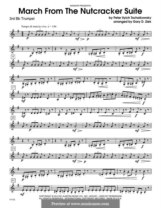 No.2 March: For trumpets – 3rd Bb Trumpet part by Pyotr Tchaikovsky