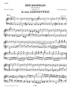 Two Bagatelles, WoO 52, 56: Para Piano by Ludwig van Beethoven