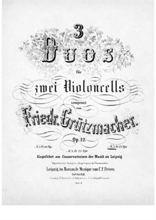 Three Duets for Two Cellos, Op.22: Duet No.3 – cello II part by Friedrich Grützmacher