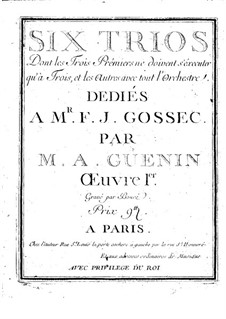 Six String Trios, Op.1: parte violoncelo by Marie Alexandre Guénin