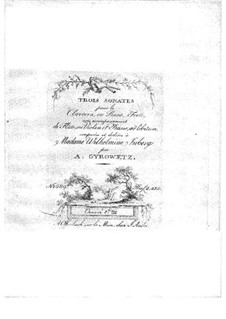 Three Sonatas for Violin (or Flute), Cello and Harpsichord (or Piano), Op.17a: parte violoncelo by Adalbert Gyrowetz