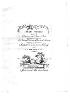 Three Sonatas for Violin (or Flute), Cello and Harpsichord (or Piano), Op.17a: Violin or flute part by Adalbert Gyrowetz