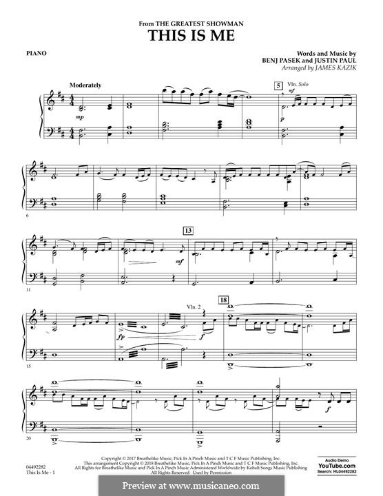 Strings Orchestra version: parte piano by Justin Paul, Benj Pasek