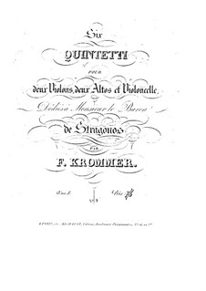 String Quintet in F Major, Op.8 No.4: String Quintet in F Major by Franz Krommer