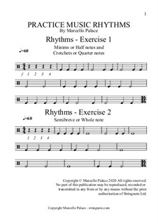 Practice Music Rhythms: Practice Music Rhythms by Marcello Palace