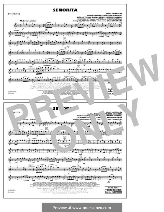 Señorita (Shawn Mendes & Camila Cabello) Marching Band version: Bb Clarinet part by Benjamin Levin, Alexandra Tamposi, Shawn Mendes, Magnus August Hoiberg, Camila Cabello
