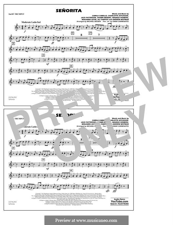 Señorita (Shawn Mendes & Camila Cabello) Marching Band version: 2nd Bb Trumpet part by Benjamin Levin, Alexandra Tamposi, Shawn Mendes, Magnus August Hoiberg, Camila Cabello