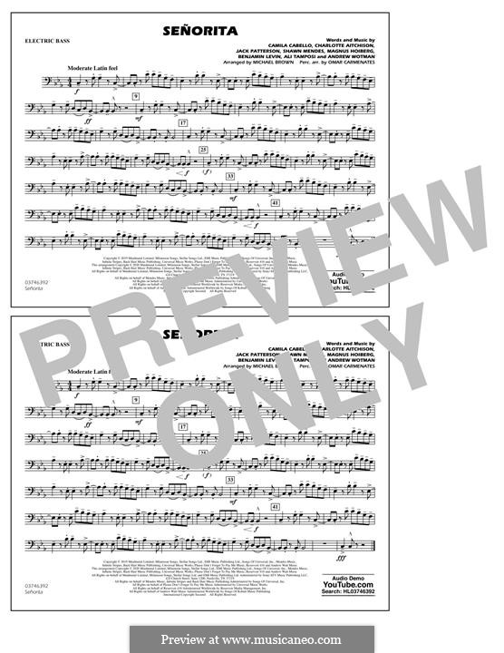 Señorita (Shawn Mendes & Camila Cabello) Marching Band version: Electric Bass part by Benjamin Levin, Alexandra Tamposi, Shawn Mendes, Magnus August Hoiberg, Camila Cabello